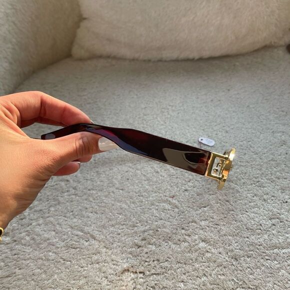 Vintage style brown frame sunglasses E16 main image 4
